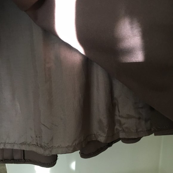 Vintage Brown Box Pleated Maxi Skirt - Picture 9 of 16